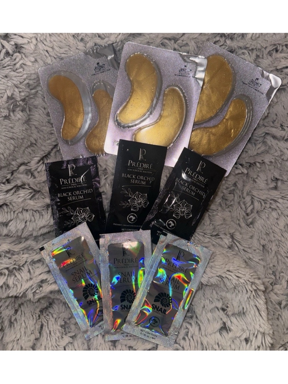 BUNDLE Samples~Snail Mucin Serum & Black Orchid Peptide Serum Predire Paris